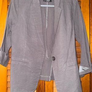 Eileen Fisher Gray Tailored Blazer